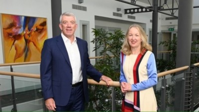 Hugh McGuire, chief executive of Glanbia Performance Nutrition, and group managing director Siobhán Talbot. Credit: Glanbia