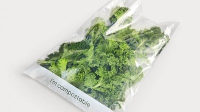 Lettuce in compostable packaging